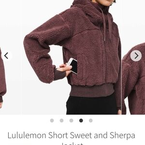 lululemon athletica Women's Sherpa Jacket - Dark Purple Size medium